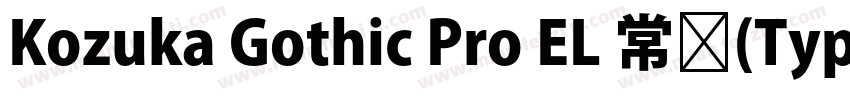 Kozuka Gothic Pro EL 常规(Type1)(西方)字体转换